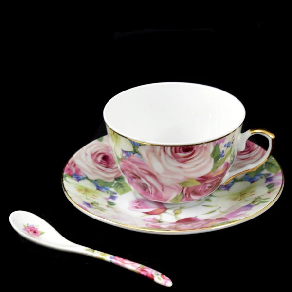 BM-FILIŻANKA+SPODEK 6+6 Z ŁYŻECZKAMI RRO018