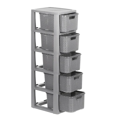 BRANQ-STOJAK Z 5 KOSZYKAMI SZARY /1728/