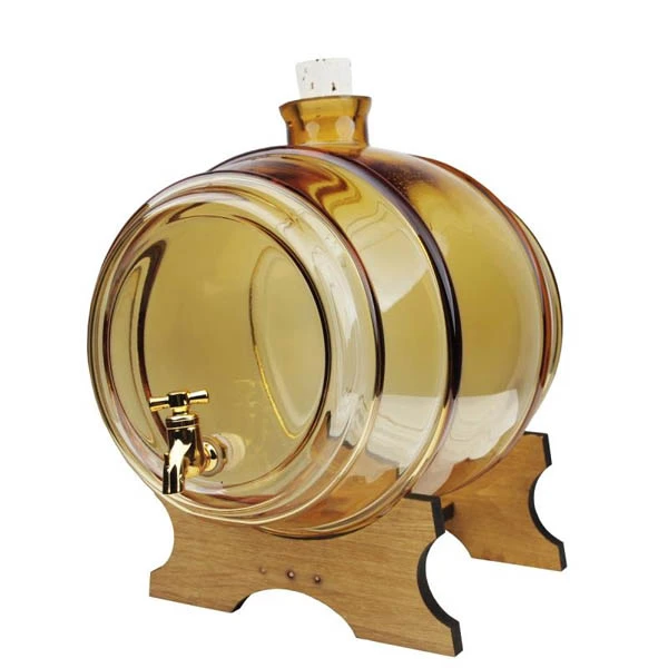 CH-BECZUŁKA SZKLANA Z KRANEM 3,8L BURSZTYN 1257