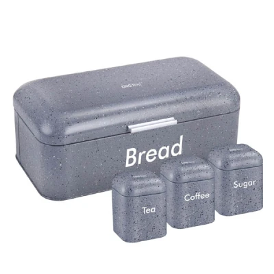 KH-1074 CHLEBAK + 3 POJEMNIKI *SZARY MARMUR*