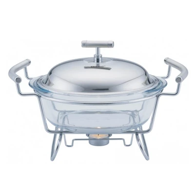 KH-1418 PODGRZEWACZ DO ŻYWNOŚCI SZKŁO/METAL OKRĄGŁY 2,4L