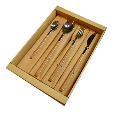 PIN-ZESTAW 24 ELEM. SZTUĆCÓW *SUSHI KING* TEAK WOOD/DREWNO TEKOWE