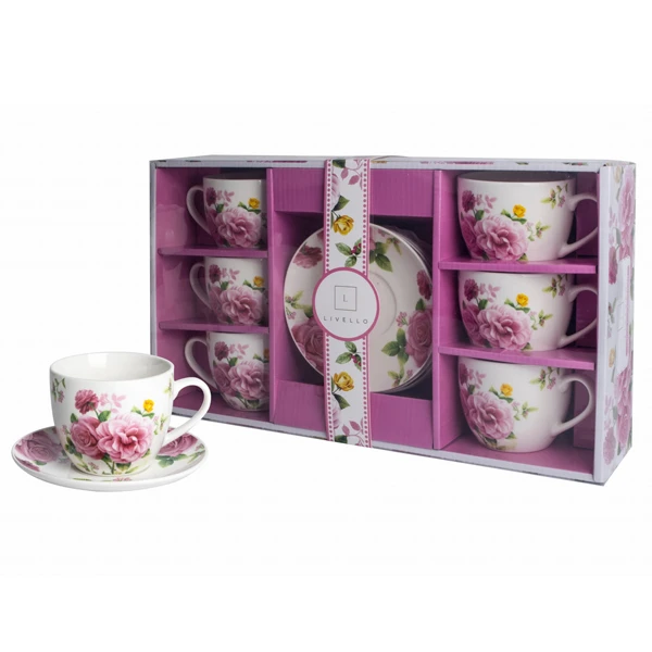 TOM-KPL. FILIŻANEK+SPODEK 6+6 250ML CR6-19