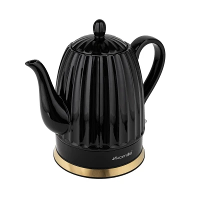 CZAJNIK ELEKTRYCZNY DUŻY 1,5L MOCNY 1200W CZARNY BEZPRZEWODOWY KAMILLE 1733