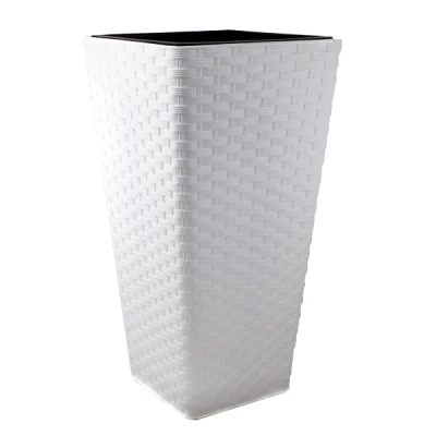 DONICA *RATTANA SLIM* KWADRAT 40 BIAŁA + WKŁAD