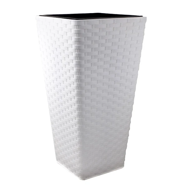 DONICA *RATTANA SLIM* KWADRAT 40 BIAŁA + WKŁAD