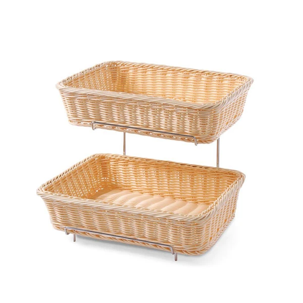 HENDI-KPL. 2 KOSZYKÓW ZE WZMOCNIONEGO POLIRATTANU ZE STELAŻEM 360*280*90MM 561201