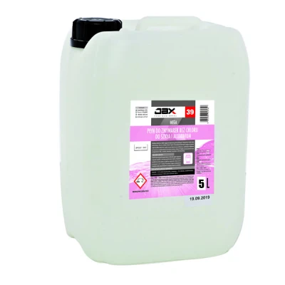 JAX-39 PROFESJONALNY MEGA PŁYN DO ZMYWAREK BEZ CHLORU DO SZKŁA I ALUMINIUM *JAX PROFESSIONAL* 5L