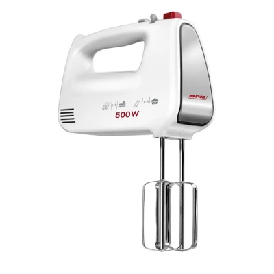 MIKSER RĘCZNY 300W 5 PRĘDKOŚCI BIAŁY LEKKI I ERGONOMICZNY MPM