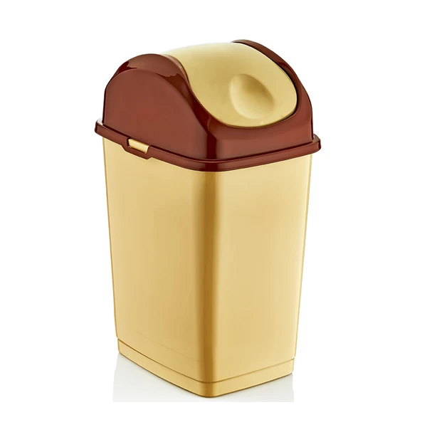 KAT-KOSZ NA ŚMIECI UCHYLNY *SLIM* 50L BEŻOWY