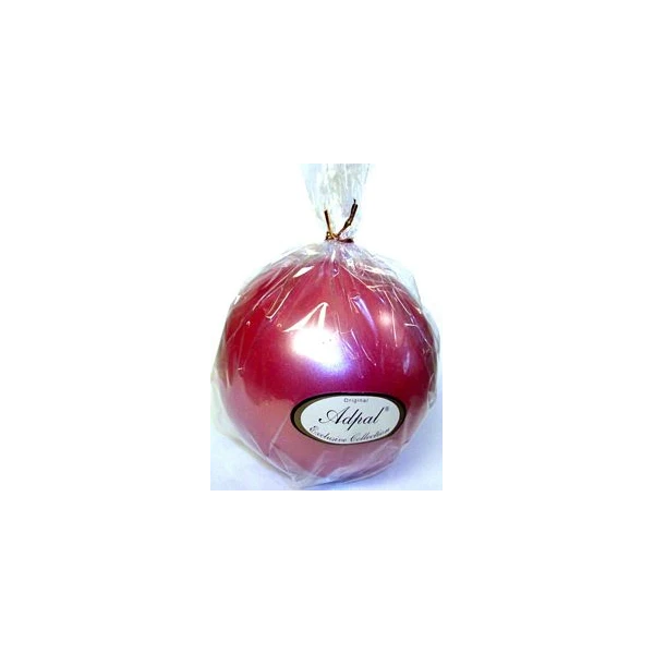ADPAL-ŚWIECA KULA K-4 FI100 METALIK CZERWONA