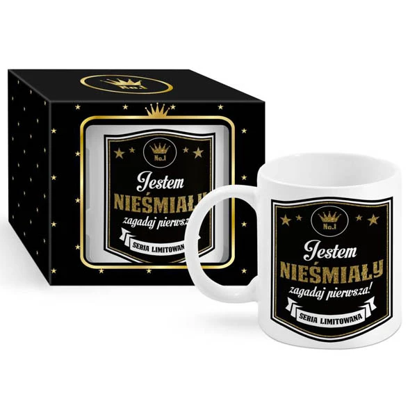 BG-KUBEK BOSS GOLD *JESTEM NIEŚMIAŁY*