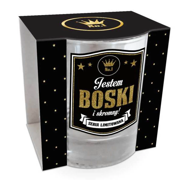 BG-SZKLANKA DO NAPOJÓW GOLD *JESTEM BOSKI*