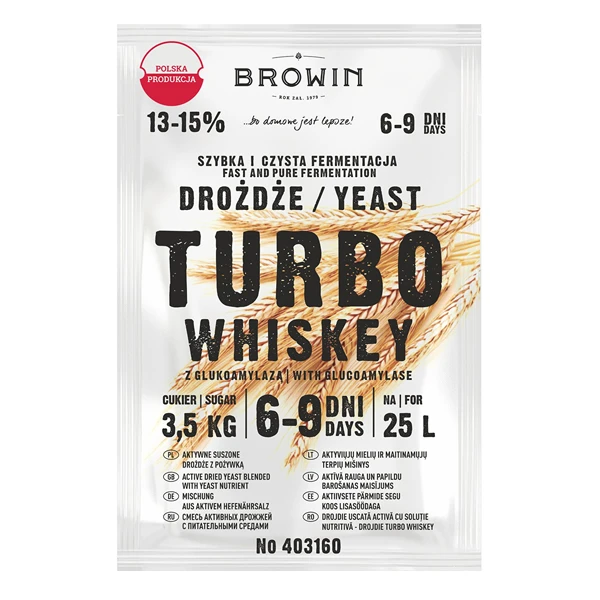 BROWIN-DROŻDŻE GORZELNICZE TURBO WHISKEY 403160