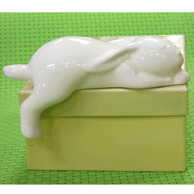 CER-ZAJĄC LEŻĄCY *SZKLIWO ECRU* C-615SZ