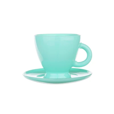 GLA-FILIŻANKA+SPODEK OWALNY TURKUS ROM